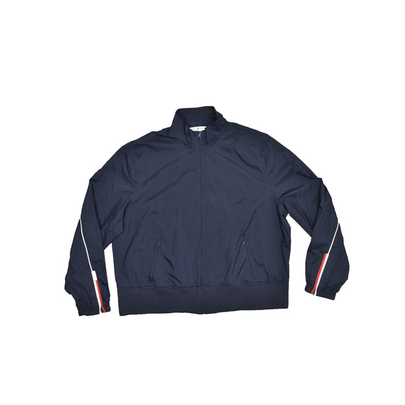 Tommy Hilfiger Women's Navy Track Jacket Full Zip Plus Size 1X Windbreaker - Picture 1 of 8